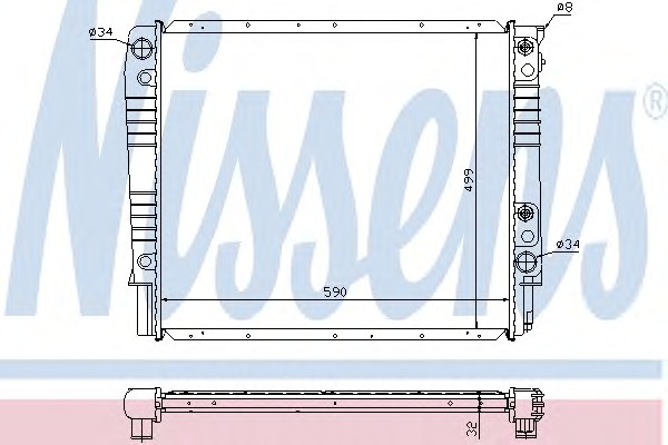 Радиатор системы охлаждения NISSENS 65530A