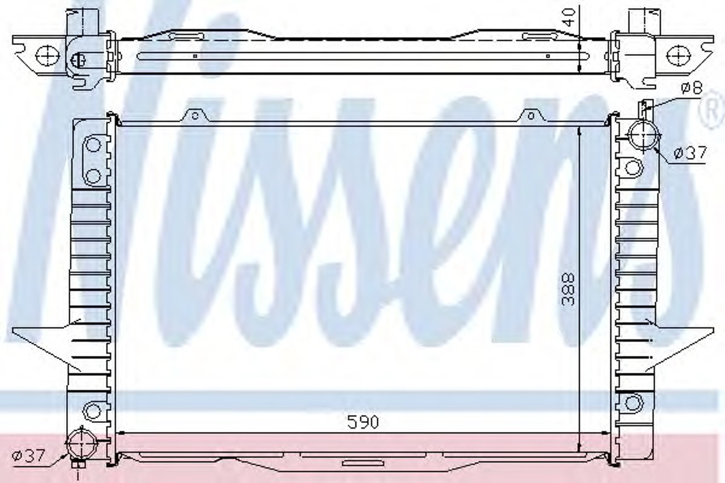 Радиатор системы охлаждения NISSENS 65546A