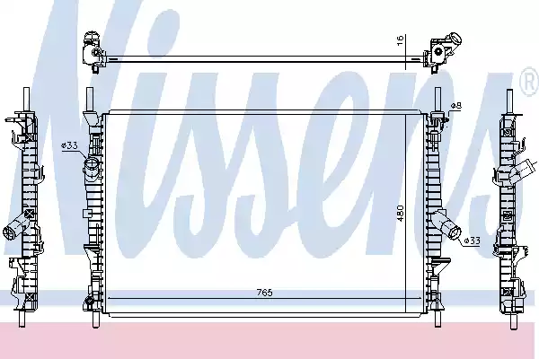 Радиатор системы охлаждения NISSENS 66861