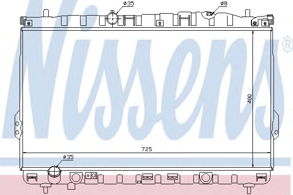 Радиатор системы охлаждения NISSENS 67032