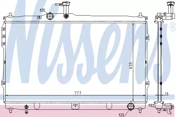 Радиатор системы охлаждения NISSENS 67095