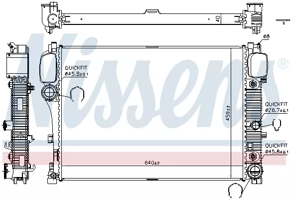 Радиатор системы охлаждения NISSENS 67107A