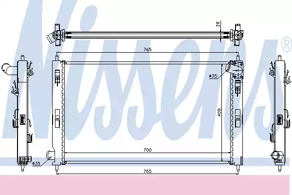 67359 NISSENS Радиатор системы охлаждения