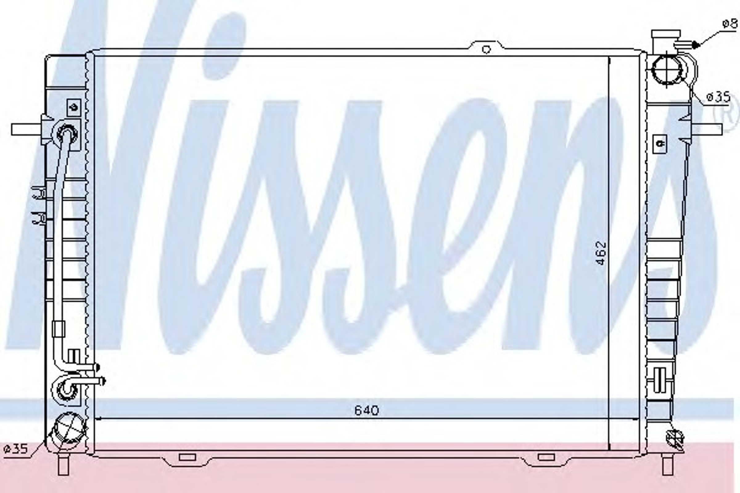Радиатор системы охлаждения NISSENS 67486