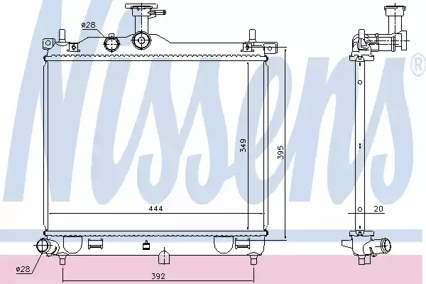 Радиатор системы охлаждения NISSENS 67610