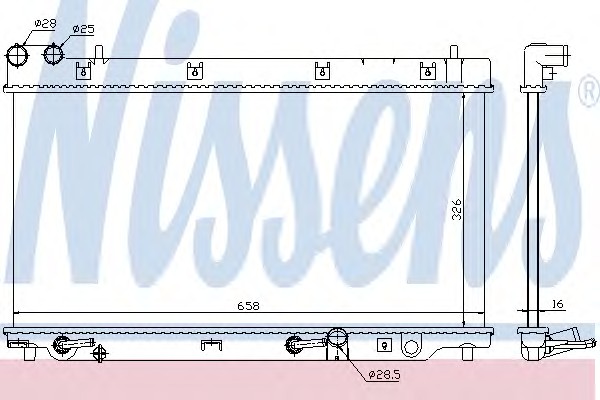 Радиатор системы охлаждения NISSENS 68098