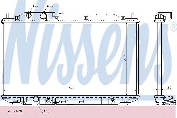 Радиатор системы охлаждения NISSENS 68141