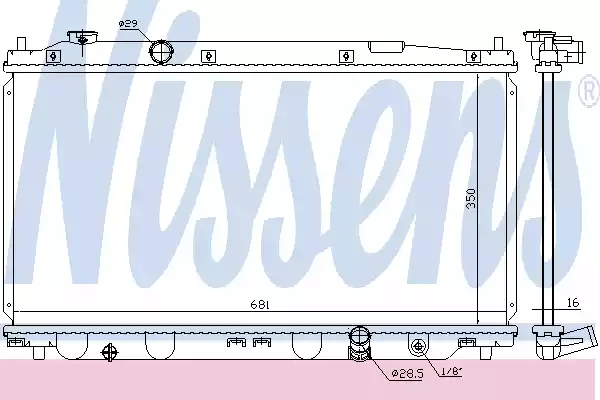 Радиатор системы охлаждения NISSENS 68150