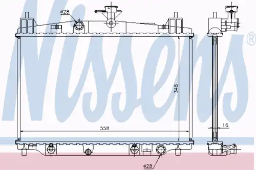 68505 NISSENS Радиатор охлаждения двигателя