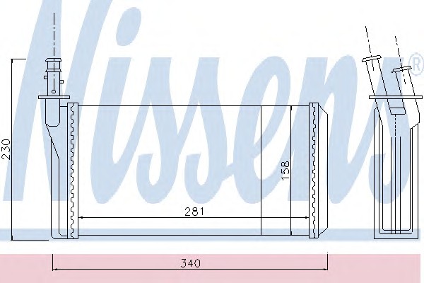 70016 NISSENS Радиатор отопителя