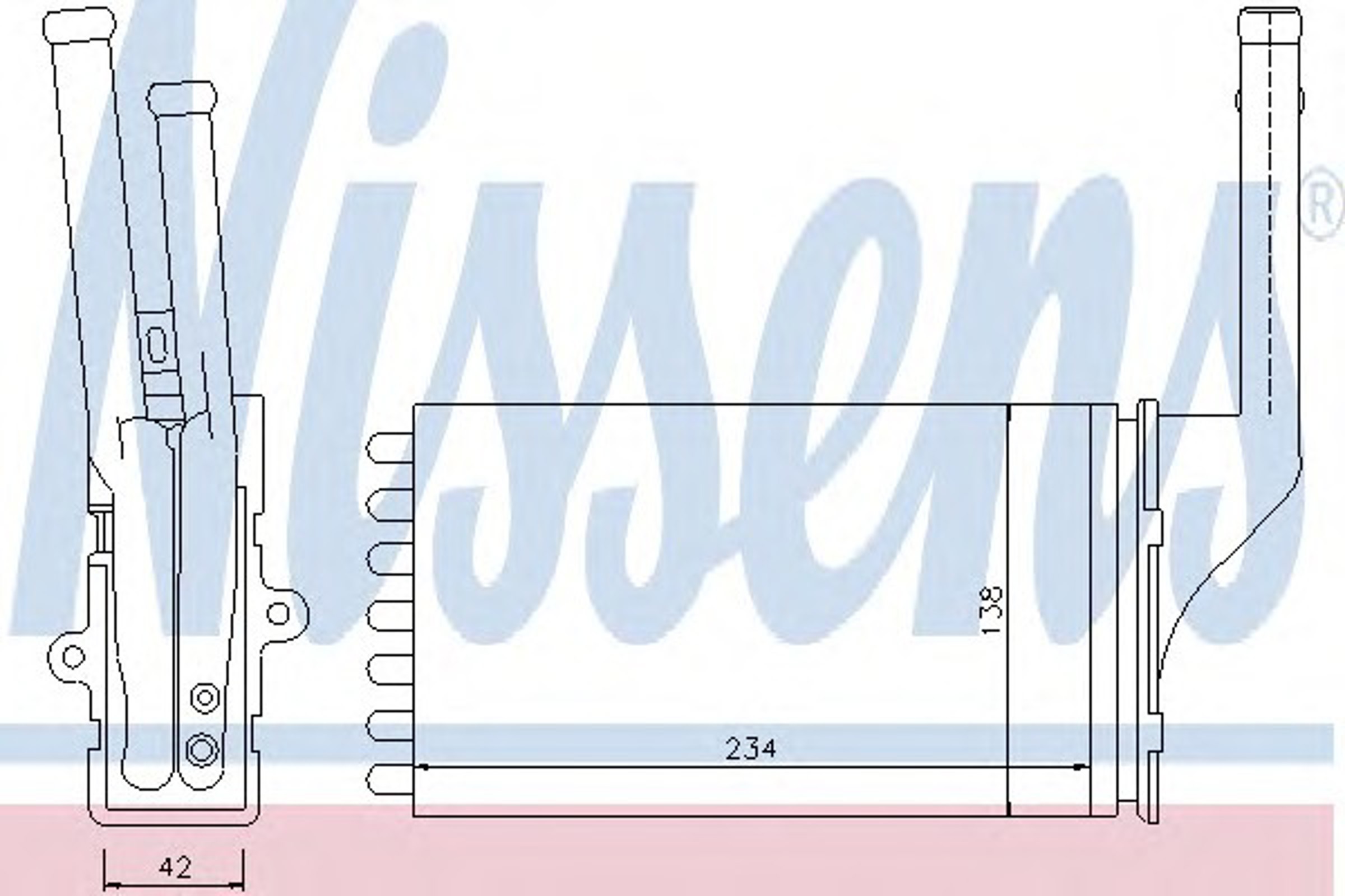 Радиатор отопителя NISSENS 71143