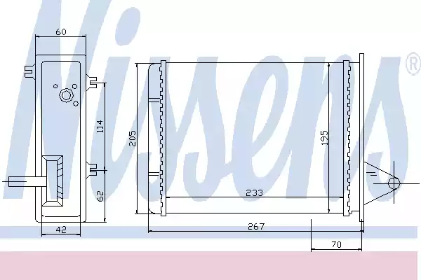 Радиатор отопителя NISSENS 71448