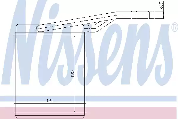 71747 NISSENS Радиатор отопителя