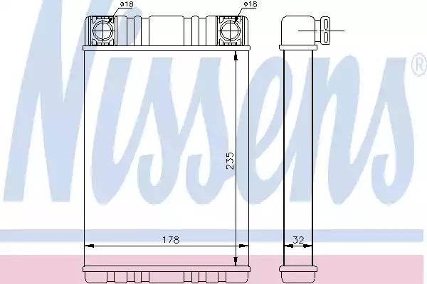 72028 NISSENS Радиатор отопителя