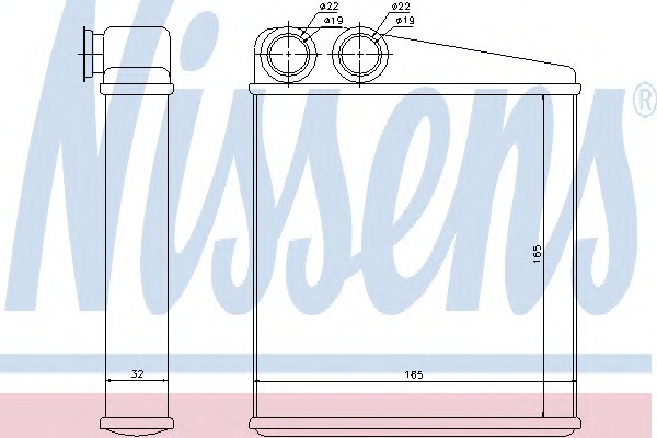 Радиатор отопителя NISSENS 72206