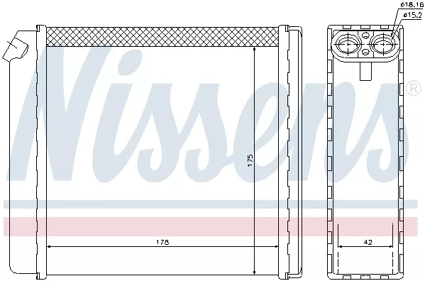 Радиатор печки NISSENS 72636