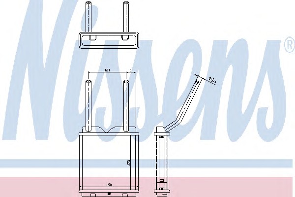 726531 NISSENS Радиатор отопителя