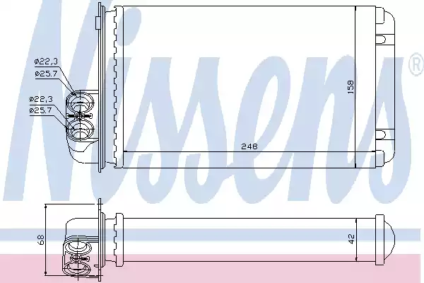 72936 NISSENS Радиатор отопителя
