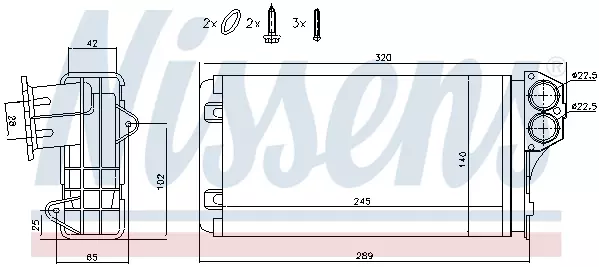 72941 NISSENS Радиатор отопителя