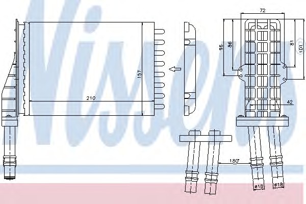 73258 NISSENS Радиатор отопителя