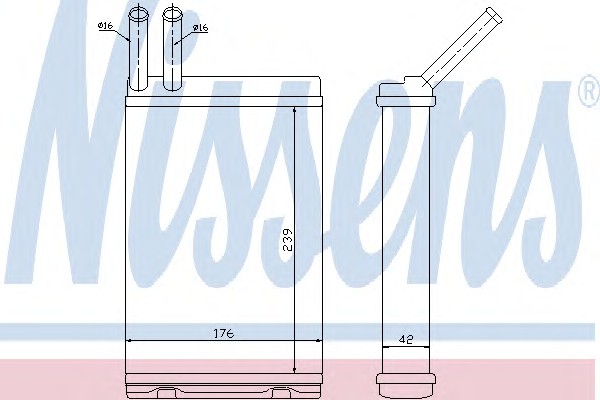 Радиатор отопителя NISSENS 73642