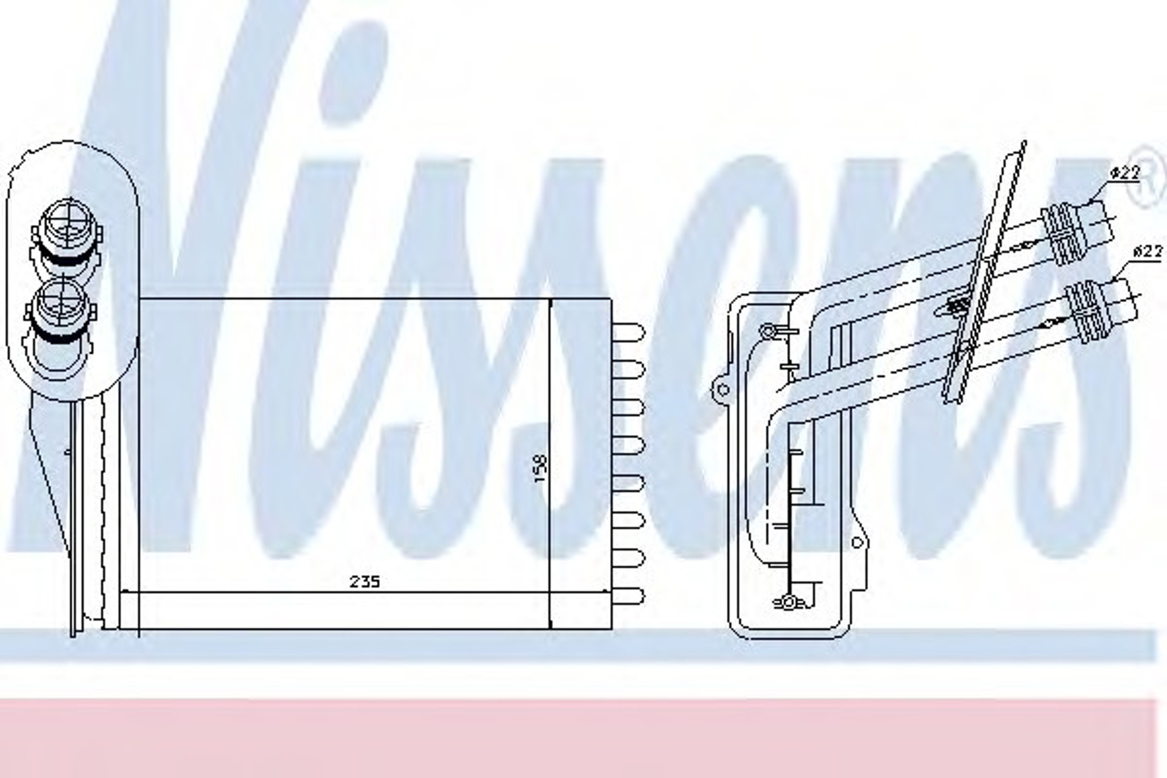 Радиатор отопителя NISSENS 73850