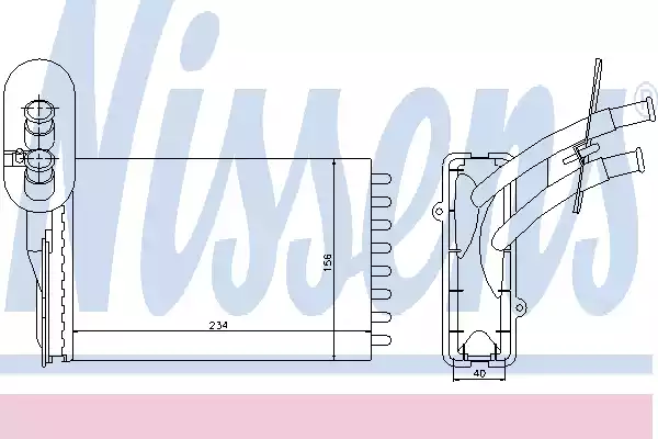 Радиатор отопителя NISSENS 73961