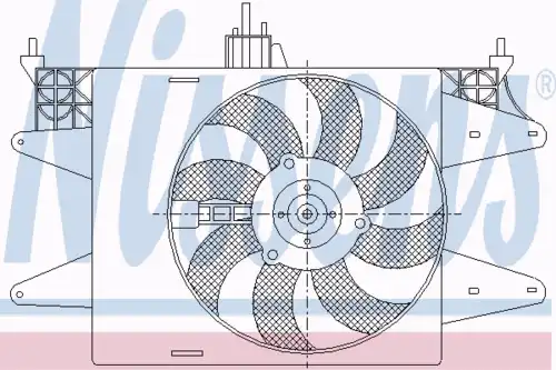 Вентилятор охлаждения радиатора двигателя NISSENS 85572