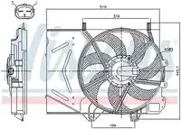 Вентилятор охлаждения радиатора двигателя NISSENS 85986