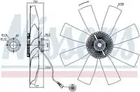 Вискомуфта привода вентилятора с проводом с крыльч. d750mm 8 лоп. NISSENS 86027