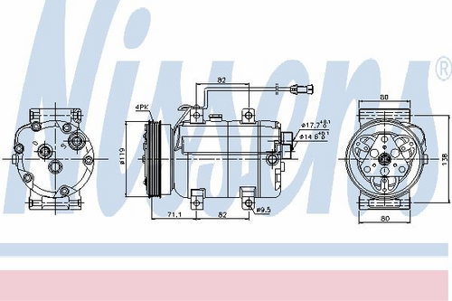 компрессор кондиционера NISSENS 89029