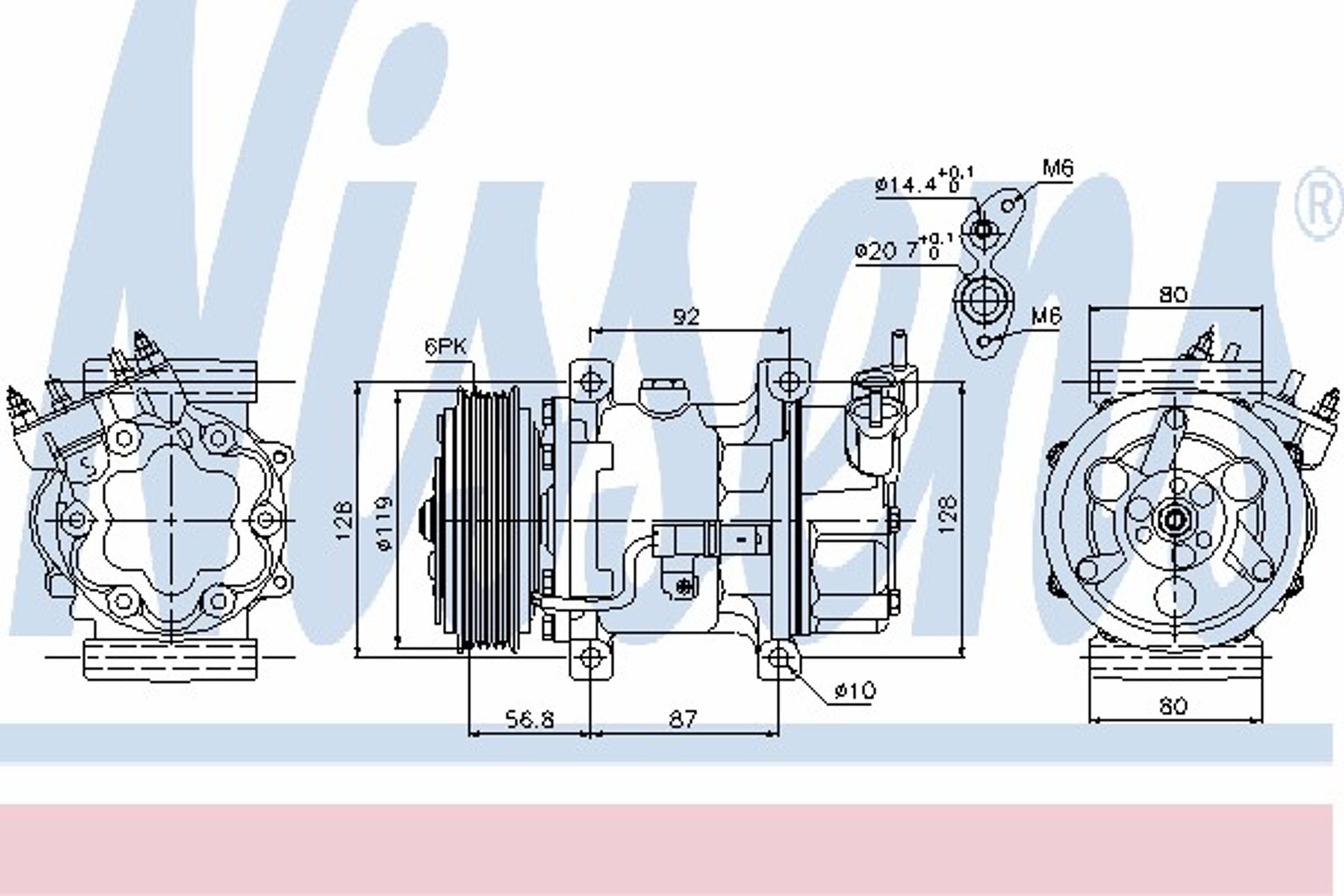Компрессор кондиционера NISSENS 89053