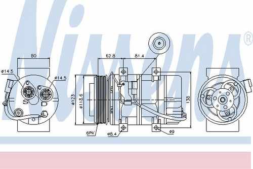 компрессор кондиционера NISSENS 89069