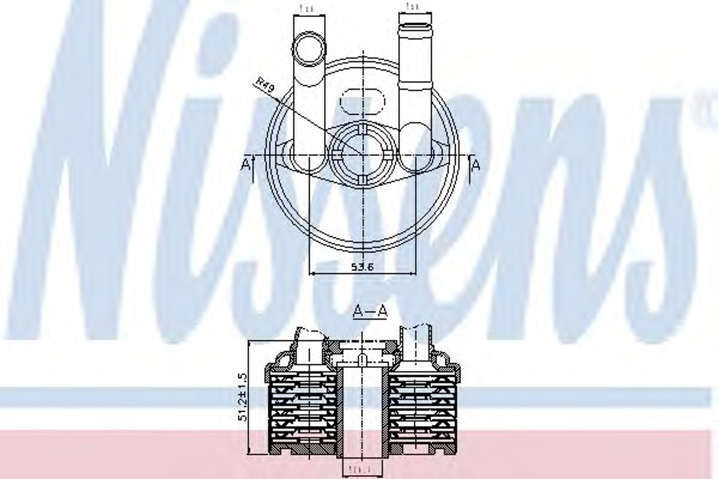 Радиатор масляный vw lupo 1.4 i 16v 98- NISSENS 90666
