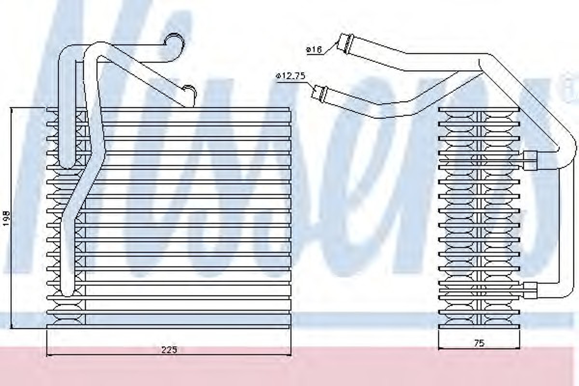 Испаритель кондиционера NISSENS 92205