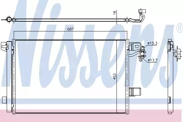 Радиатор кондиционера NISSENS 940345