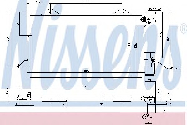 Радиатор кондиционера NISSENS 94206