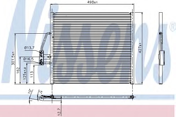 Радиатор кондиционера NISSENS 94274