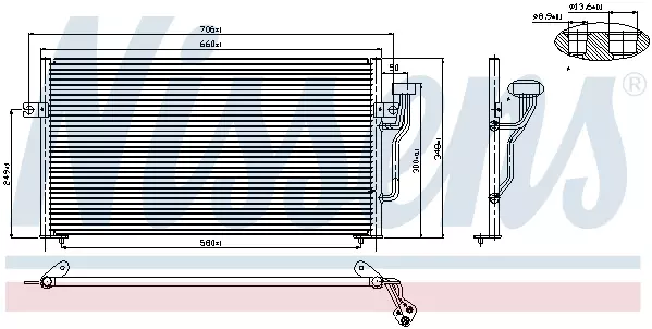 Радиатор кондиционера NISSENS 94433
