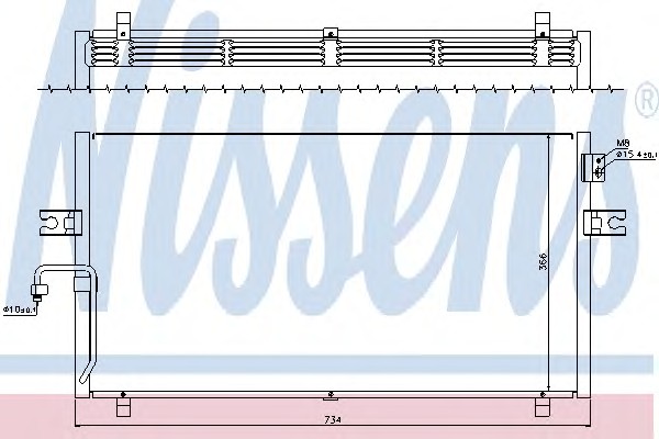 Радиатор кондиционера NISSENS 94499