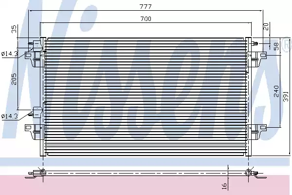 Радиатор кондиционера NISSENS 94551