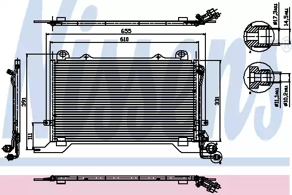 Радиатор кондиционера NISSENS 94567