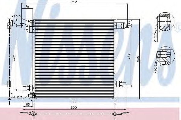 Радиатор кондиционера NISSENS 94568