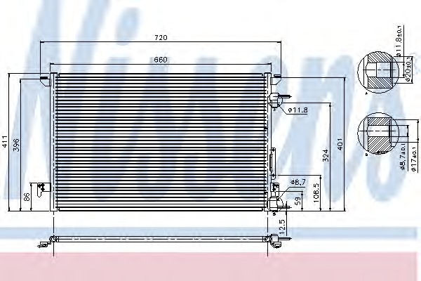 Радиатор кондиционера NISSENS 94597