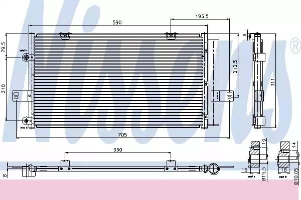 Радиатор кондиционера NISSENS 94652