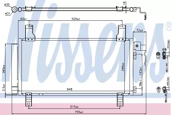 Радиатор кондиционера NISSENS 94792