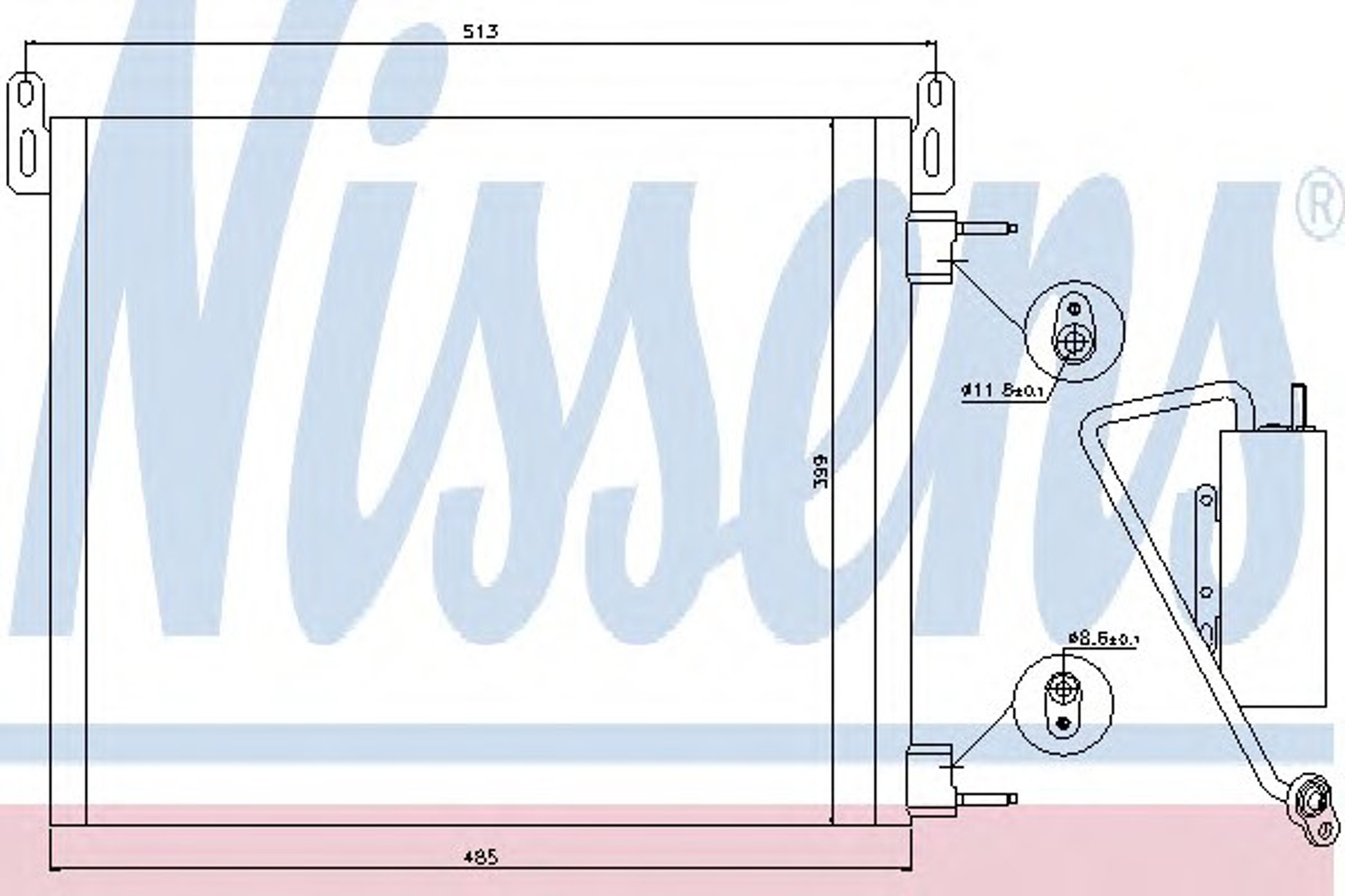 Радиатор кондиционера NISSENS 94805