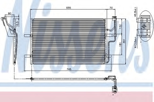 Радиатор кондиционера NISSENS 94901