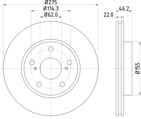 Диск тормозной NISSHINBO ND1022K