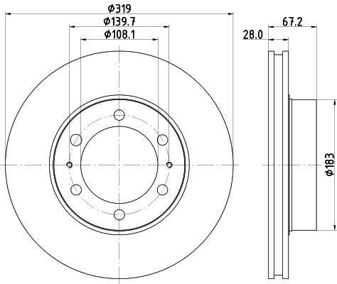 ND1034K NISSHINBO Диск тормозной передний